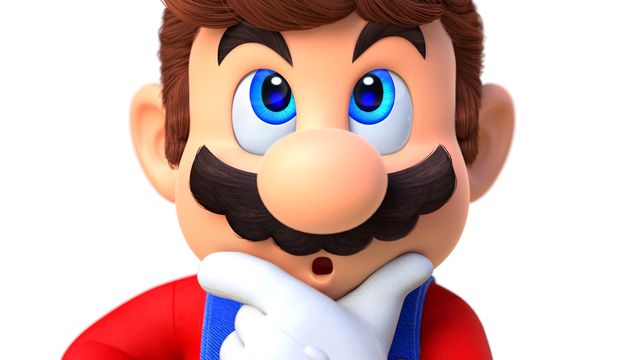 Render of a curious Mario from Super Mario Odyssey